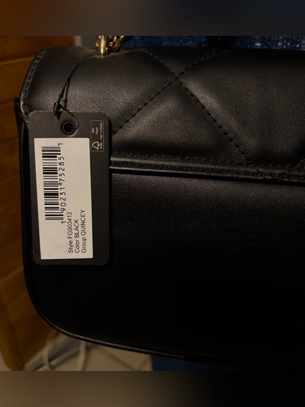 Guess NWT Black Quilted Crossbody Bag - Picture 7 of 12